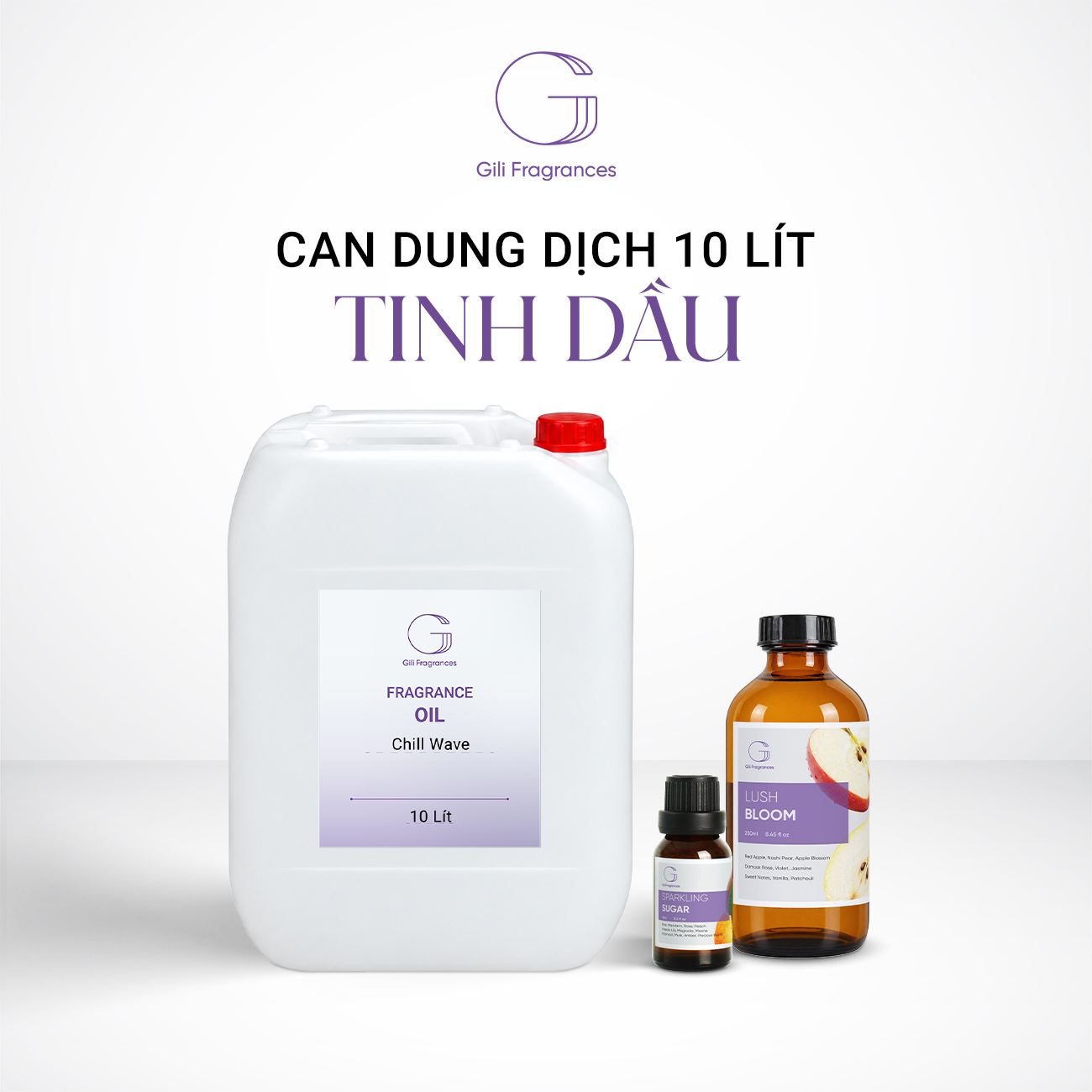 CAN TINH DẦU 10L GILI | TÙY CHỌN HƯƠNG | MUA SỈ