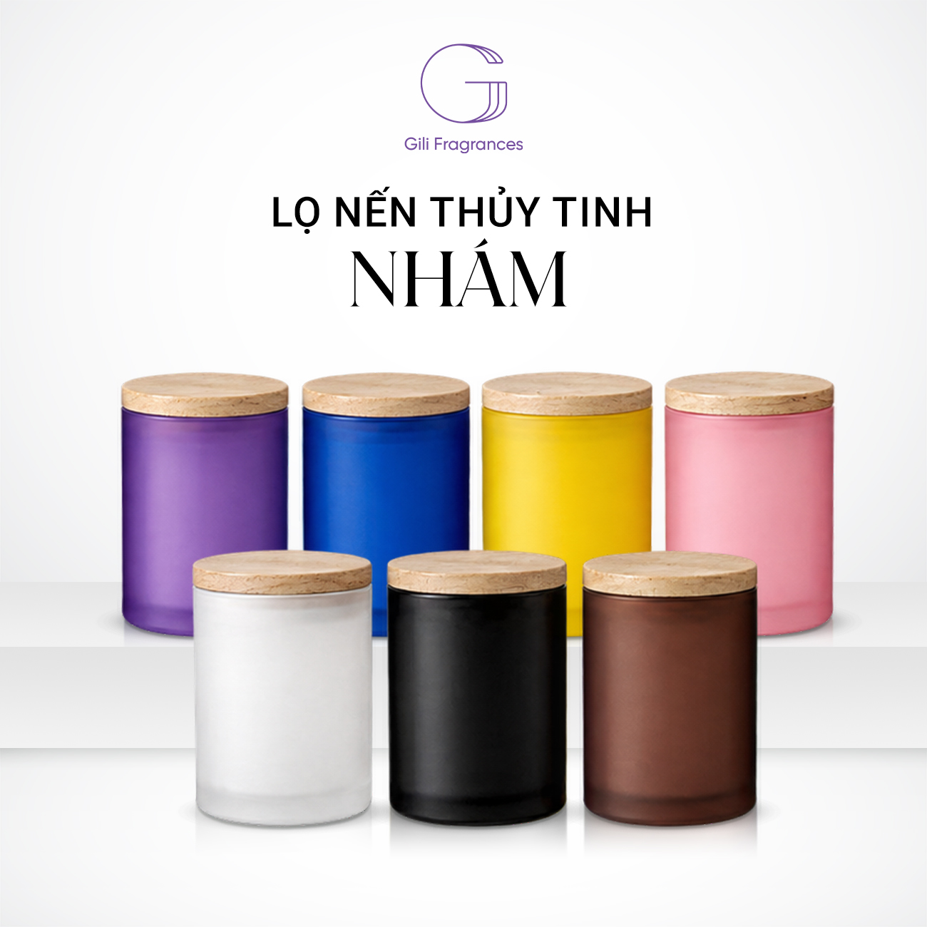 LỌ NẾN THỦY TINH NHÁM | 200-300G | MUA SỈ