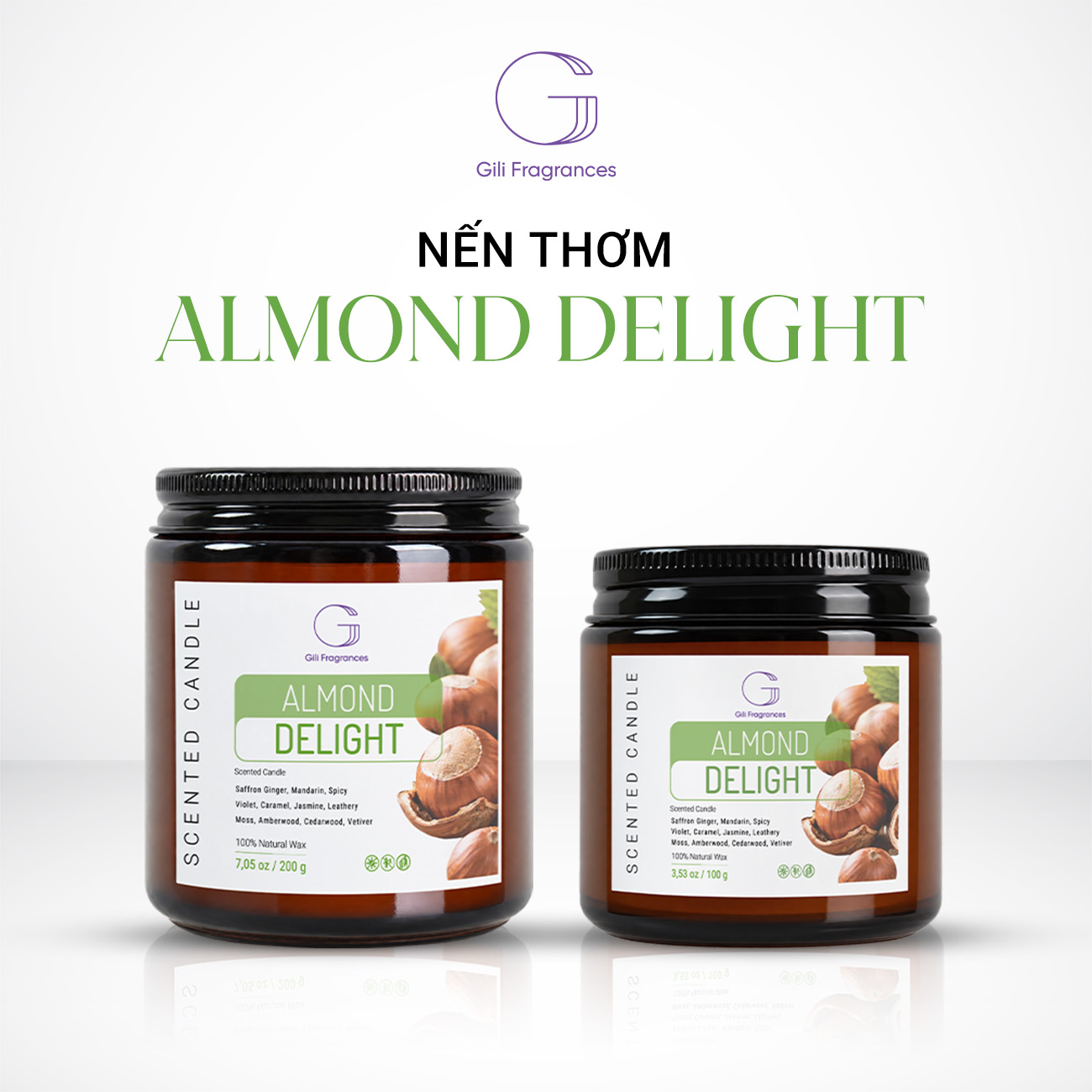 Nến thơm ALMOND DELIGHT | 100G – 200G
